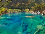 Lake and waterfall