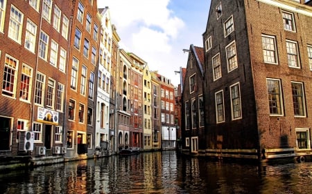 Amsterdam Cityscape - hdr - amsterdam, cityscapes, water, architecture