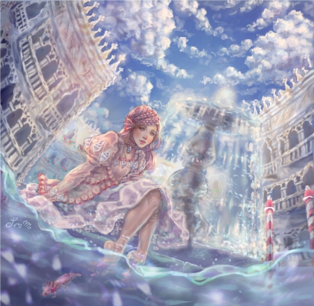 :) - lovely, girl, fantasy, art