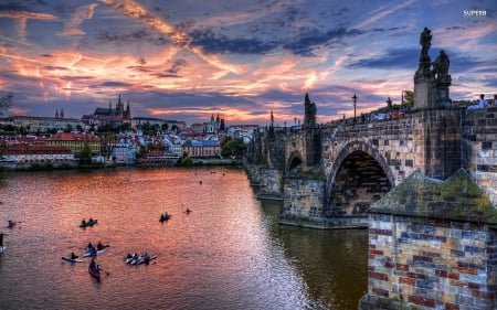 Prague Cityscape - architecture, cityscapes, prague, czechoslovakia