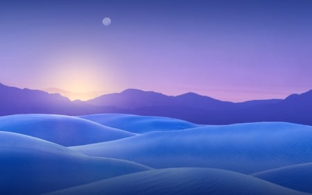 Blue Dunes - beauty, simple, dunes, blue