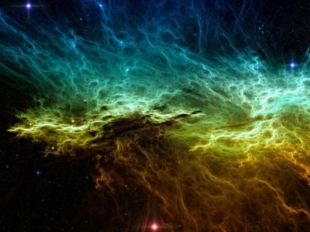 intergallactic cloud - bright, nebula, universe, glowing