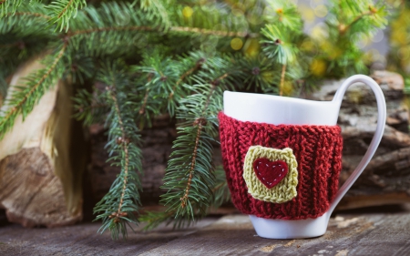 Christmas mug - twigs, Christmas mug, holidays, spruce