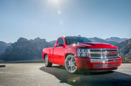 2013-Chevrolet-Silverado - bowtie, gm, red, truck