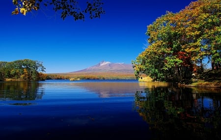 Sky - mountain - sky, lake, trees, landscape, mountain