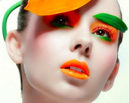 Pretty in Orange - woman, face, style, model