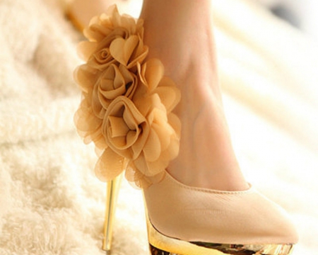 Shoe - flowers, style, shoe, stilettos