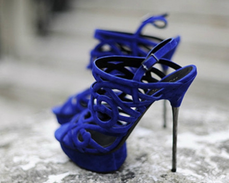 Fashionable stilettos - style, stilettos, shoe, blue, fashion