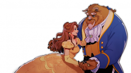 Beauty and the Beast - beauty, love, beast, couple, disney, royalty