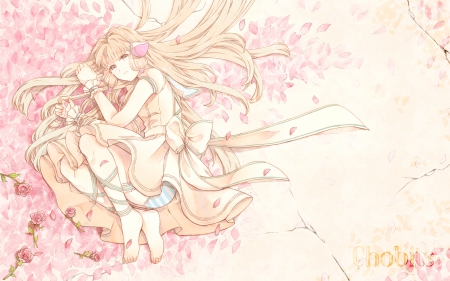 Lying on Sakura petals