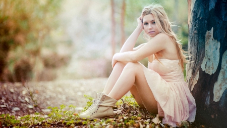 Natural Cowgirl - women, fun, female, boots, girls, cowgirls, style, outdoors, blondes, woods