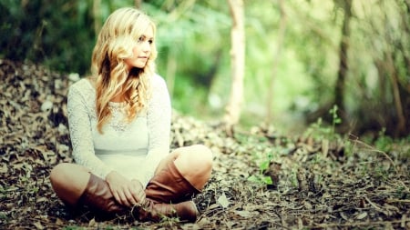 Alone Again - women, fun, female, boots, girls, cowgirls, style, outdoors, blondes, ranch, westerns