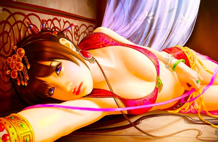 Fantasy Girl - woman, girl, wallpaper, resting, asian, fantasy, cg, art, beautiful, digital