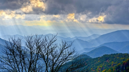 Heavenly Sunshine - nature, sky, sunshine, clouds