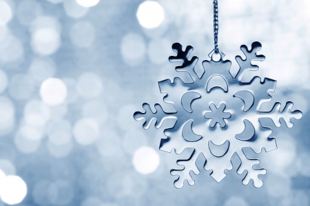 Snowflake - bokeh, snowflake, xmas, winter, decoration