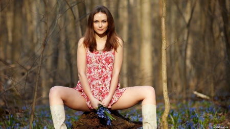 Nature & Cowgirls - style, girls, western, women, flowers, models, ranch, cowgirls, outdoors, fun, woods, female, trees, boots