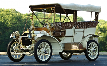 Old Car - beautiful, white, old, car