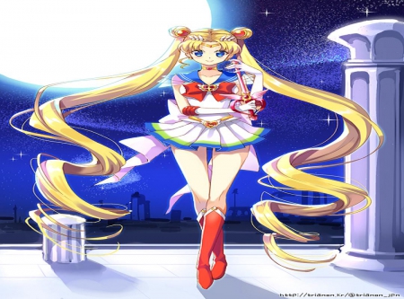 Princess Serenity - moon, anime, sailor, magic, usagi, girl, long hair, serenity, princess, shoujo