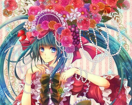 Pretty Girl - anime, colorful, art, girl