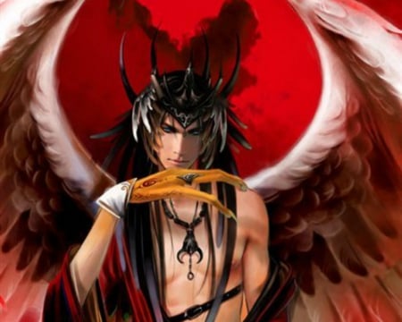 Fallen Angel - fantasy, angel, man, wings