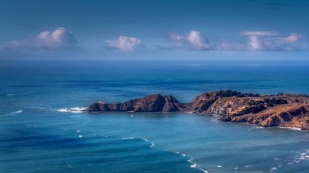 Blue - nature, view, ocean, landscape, blue