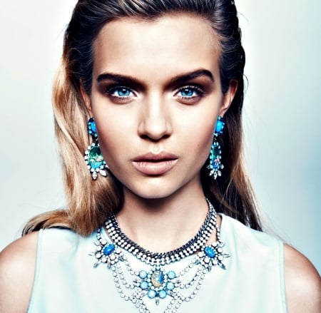 Josephine Skriver - woman, girl, eyes, blue, jewel, josephine skriver, model