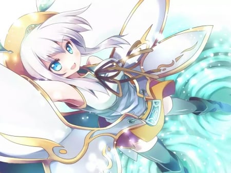 blue eyes hypnotise - blue eyes, beautiful, blue azure, white hair anime, beautiful wallpapers, cute