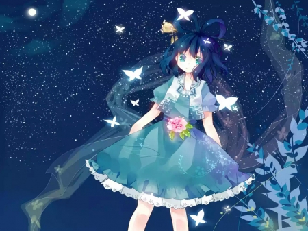 Blue azure - cute wallpapers, anime, nature, beautiful, sweet