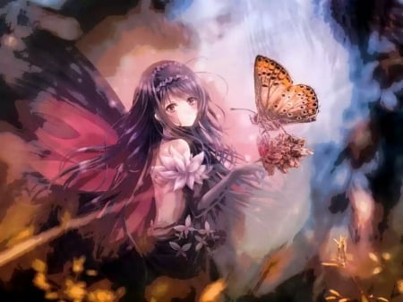 butterfly trans - transcute, anime cute, beautiful, butterflies