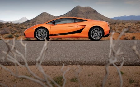 lamborghini gallardo - road, gallardo, lamborghini, mountain