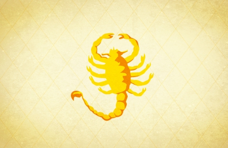 Zodiac ~ Scorpio - vector, zodiac, yellow, scorpio