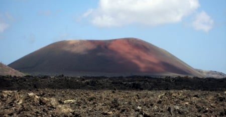 Lanzarote - clouds, blue, photography, mountain, lava, nature, view, mountains, sky