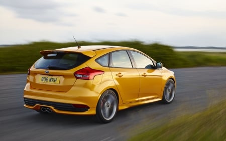 ford focus st - ford, yellow, focus, green