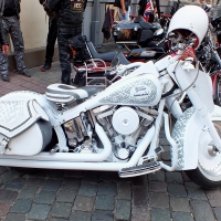 Harley-Davidson in white