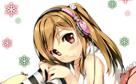 Listening - pretty, girl, anime, listening