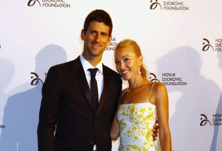 Novak i Jelena - tenis, wallp, Novak, Jelena