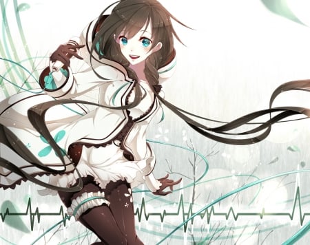 Beautiful singer - microphone, xia yu yao, girl, pretty, vocaloid, beautiful, singer