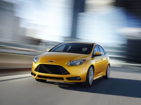 ford focus st - ford, yellow, small, focus