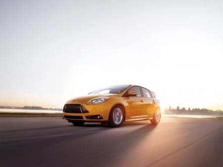 ford focus st - ford, yellow, small, focus