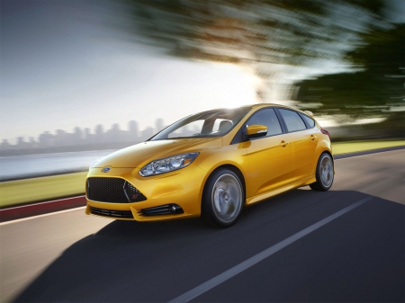 ford focus st - ford, yellow, small, focus