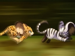 Cheetah VS Zebra (Give credit to Transformice)