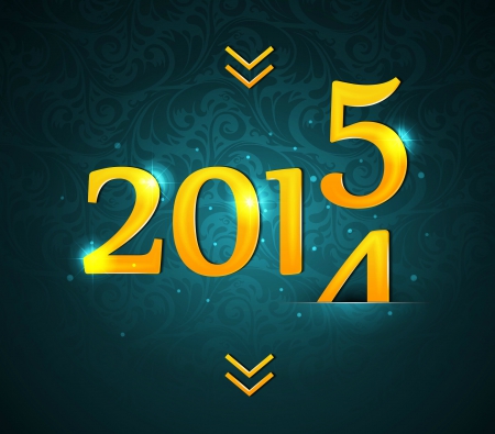 New year 2015 - new year, 2015, green, gold