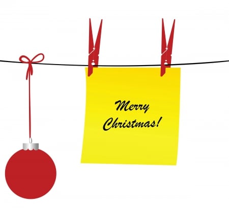 Merry christmas - note, rope, christmas, greeting