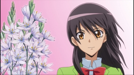 Ayuzawa Misaki - flower, beautiful, adorable, ayuzawa misaki, floral, pink, pretty, beauty, sweet, anime, misaki, maid, misaki ayuzawa, long hair, nice, blososm, lovely, black hair, kaichou wa maid sama, female, maid sama