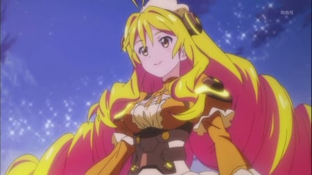 Vivid Yellow - nice, beauty, female, hot, magic, blond, anime girl, blond hair, pretty, blonde hair, yellow, anime, vivid yellow, cute, mecha, vivid, sexy, adorable, girl, long hair, vividred operation, lovely, kawaii, beautiful, sweet, dress, blonde