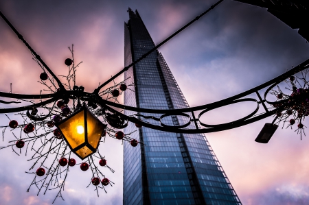 Ready for Christmas - xmas, merry christmas, lantern, city, magic christmas, skyscrapers, christmas