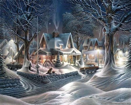 Winter Moorning - christmas, fantasy, winter, nature, snow