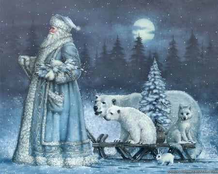 Santa Klaus - christmas, santa, fantasy, winter, snow