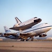 Space Shuttle Discovery, Mounted Atop A 747 Shuttle Carrier