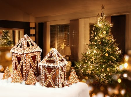 Xmas - christmas, decoration, merry, tree, lantern